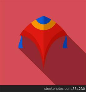 Paper kite icon. Flat illustration of paper kite vector icon for web design. Paper kite icon, flat style