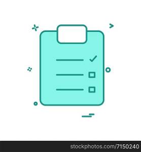 paper list icon design vector