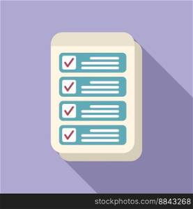 Paper list icon flat vector. Person event. Busy agenda. Paper list icon flat vector. Person event