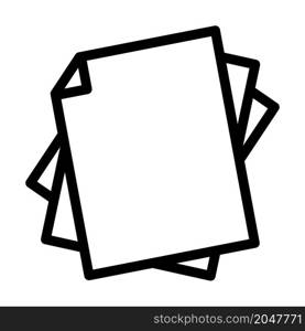paper list line icon vector. paper list sign. isolated contour symbol black illustration. paper list line icon vector illustration