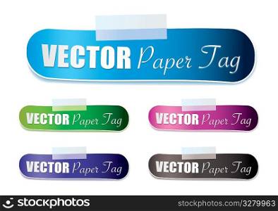 Paper lozenge shape with tape tag and drop shadow