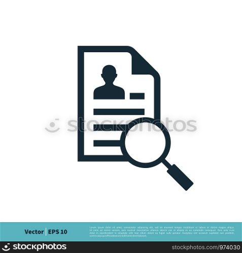 Paper Magnifying Glass Icon Vector Logo Template Illustration Design. Vector EPS 10.