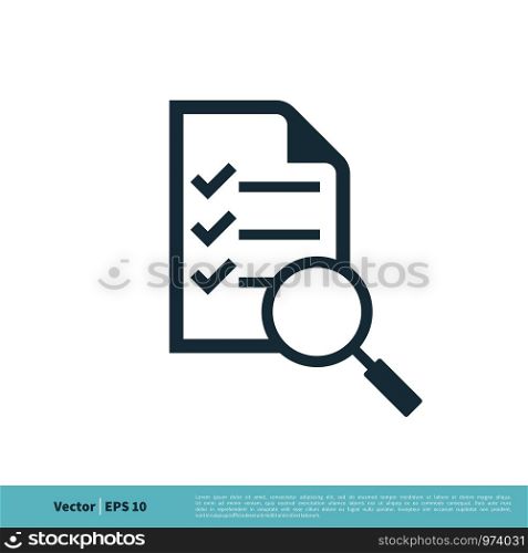 Paper Magnifying Glass Icon Vector Logo Template Illustration Design. Vector EPS 10.