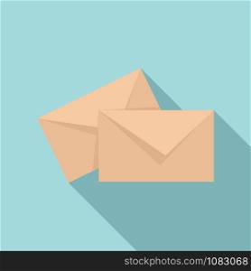 Paper mails icon. Flat illustration of paper mails vector icon for web design. Paper mails icon, flat style