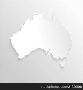 Paper map of Australia