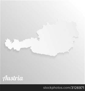 Paper map of Austria