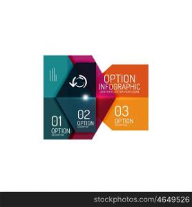 Paper modern infographic geometric templates. Paper modern infographic geometric templates for business layout or option presentation