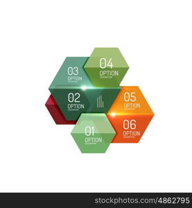 Paper modern infographic geometric templates. Paper modern infographic geometric templates for business layout or option presentation