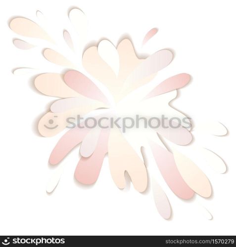 Paper multilayer bursts of cream, water and drops, cut from paper. 3d splash fluid. Vector cosmetic template for presentations, articles, banners and your design.. Paper multilayer bursts of cream, water and drops, cut from paper. 3d splash fluid. Vector cosmetic template