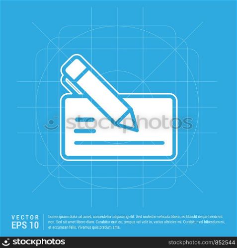 Paper note and pen icon