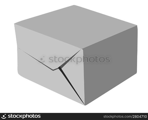 paper package on white background, vector illustration