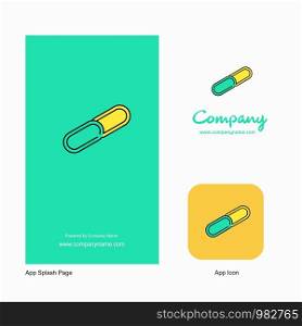 Paper pin Company Logo App Icon and Splash Page Design. Creative Business App Design Elements