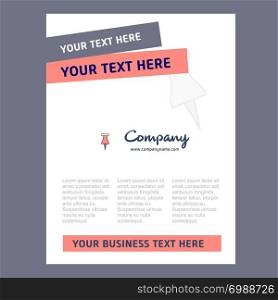 Paper pin Title Page Design for Company profile ,annual report, presentations, leaflet, Brochure Vector Background