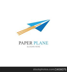 Paper Plane aircraft trail Signature Icon Logo Design