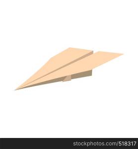 Paper plane icon in cartoon style on a white background. Paper plane icon, cartoon style