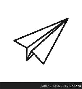 paper plane icon in trendy flat design