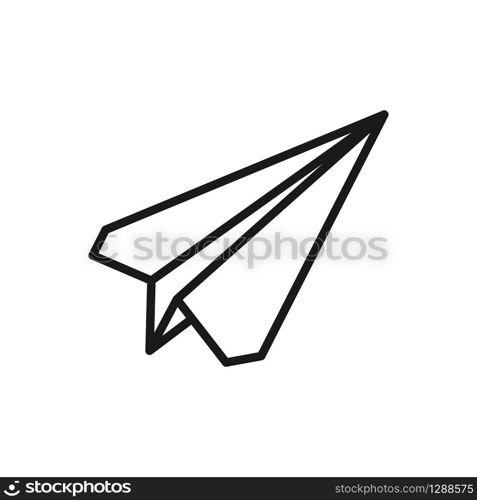 paper plane icon in trendy flat design