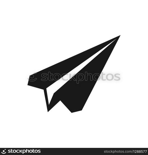 paper plane icon in trendy flat design