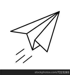 Paper plane icon isolated on white background vector illustration. Paper plane icon isolated on white background vector