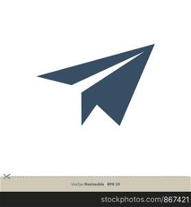 Paper Plane Icon Logo Template Illustration Design. Vector EPS 10.