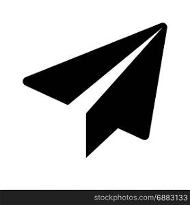 paper plane, icon on isolated background