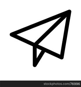 paper plane, icon on isolated background