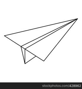 Paper Airplane Outline Icon — Stockphotos.com