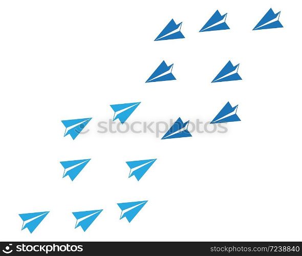 Paper plane icon vector illustration design Logo Template