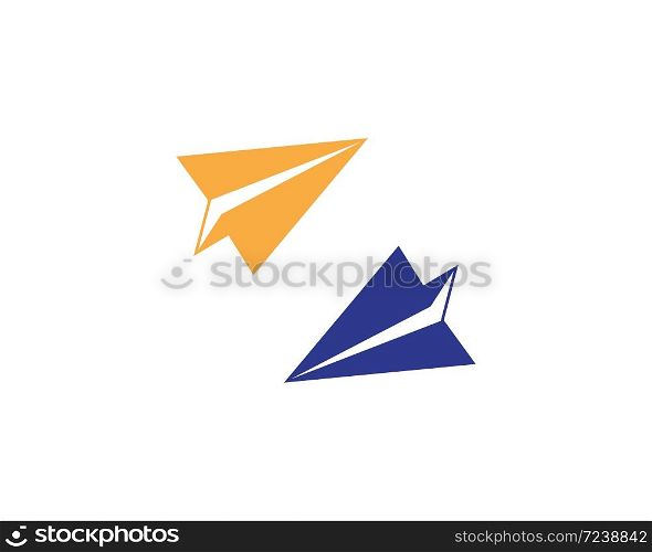Paper plane icon vector illustration design Logo Template