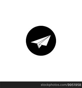 Paper plane icon vector, Send Message solid logo illustration.