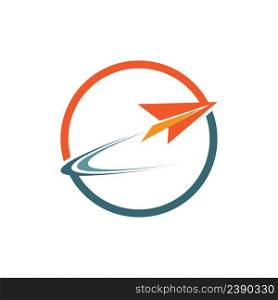 Paper Plane  logo illustration design template