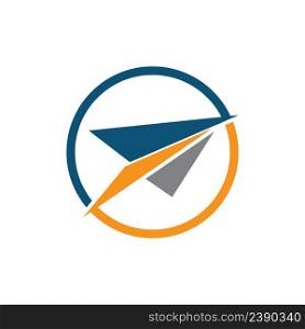 Paper Plane  logo illustration design template