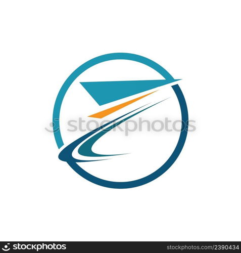 Paper Plane  logo illustration design template