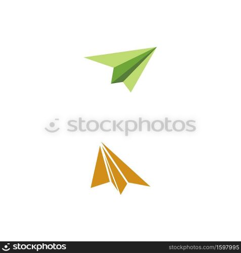 Paper plane logo vector illustration template