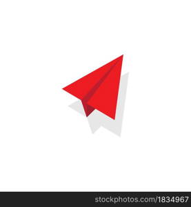 Paper plane Vector icon design illustration Template