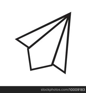 Paper plane vector icon. Symbols on white background