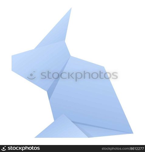 Paper rabbit icon cartoon vector. Animal art. Cute folded object. Paper rabbit icon cartoon vector. Animal art