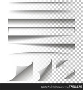 Paper shadow effect on a isolated background - vector