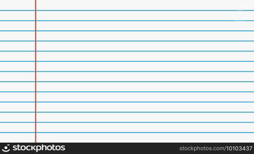Paper sheet line background. Pattern with paper page notebook. Vector design template. White blank notebook mockup isolated. Vector illustration.. Paper sheet line background. Pattern with paper page notebook. Vector design template.