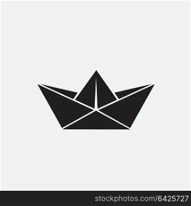 Paper ship, web icon