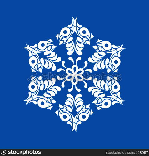 Paper snowflake icon. Simple illustration of paper snowflake vector icon for web. Paper snowflake icon, simple style