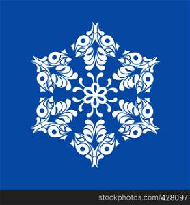 Paper snowflake icon. Simple illustration of paper snowflake vector icon for web. Paper snowflake icon, simple style