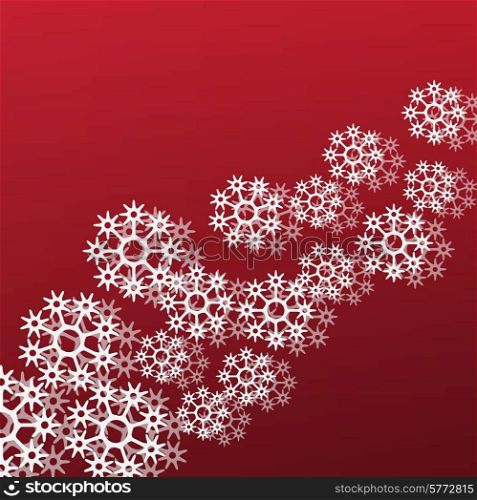 Paper snowflakes background