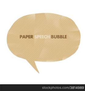 Paper speech bubble. Vector