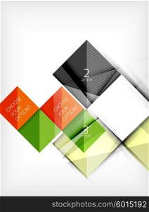 Paper square shapes banner. Paper square shapes banner. Vector