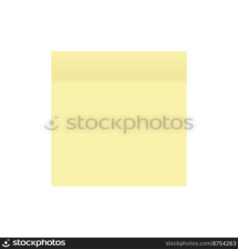 Paper stick. Paper yellow colored. Isolated white background. Vector illustration