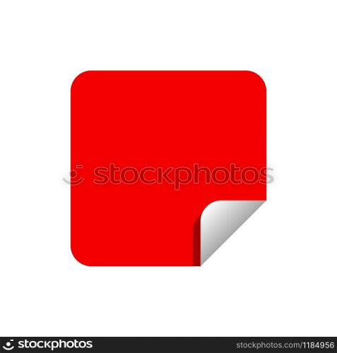 Paper sticker isolated on white background. Paper sticker isolated on white