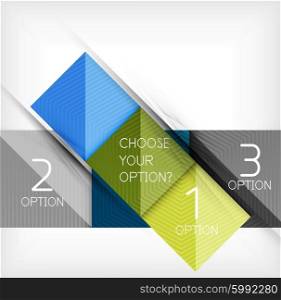 Paper style design templates, square abstract background, geometric layout. Vector infographic illustration