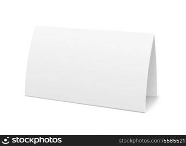 Paper table card, sign template vector illustration