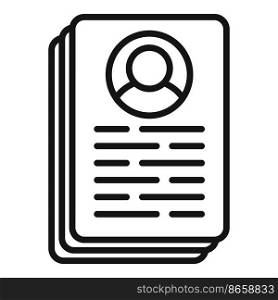 Paper target icon outline vector. People audience. Customer group. Paper target icon outline vector. People audience